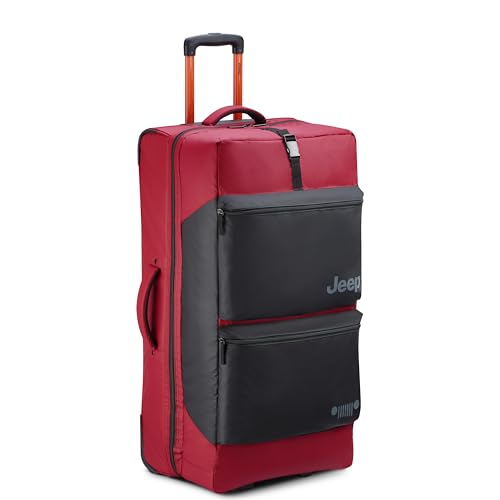Jeep JS006B Two Wheel Rolling Travel Duffle Bag, Tomato, 31 Inch